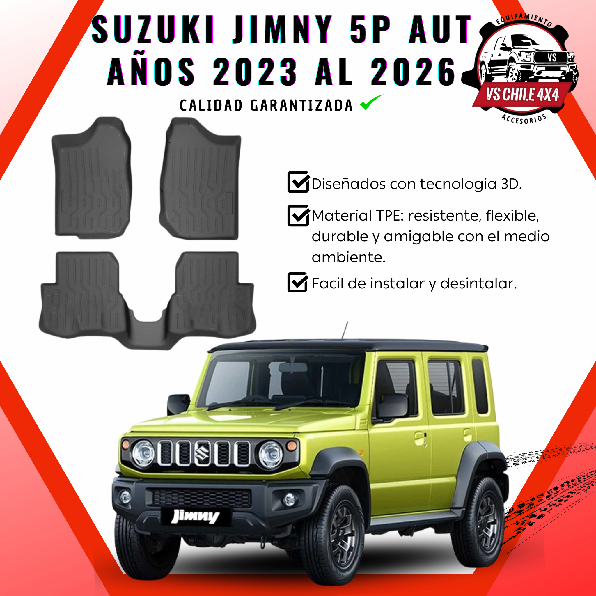 Pisos Calce Perfecto Suzuki Jimny Automático 5P 2023 al 2026
