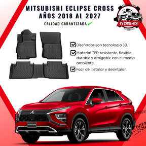 Pisos de Calce Perfecto Mitsubishi Eclipse Cross (2018–2027) — TPE 3D Premium