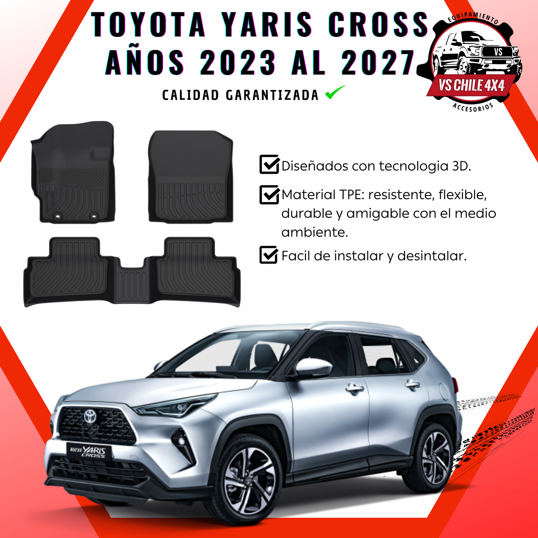 Pisos Calce Perfecto Toyota Yaris Cross (2023 - 2027)
