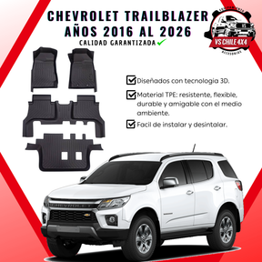 Pisos Calce Perfecto CHEVROLET TRAILBLAZER años 2016 al 2026