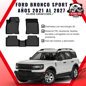Pisos Calce Perfecto Ford Bronco Sport años 2021 al 2027