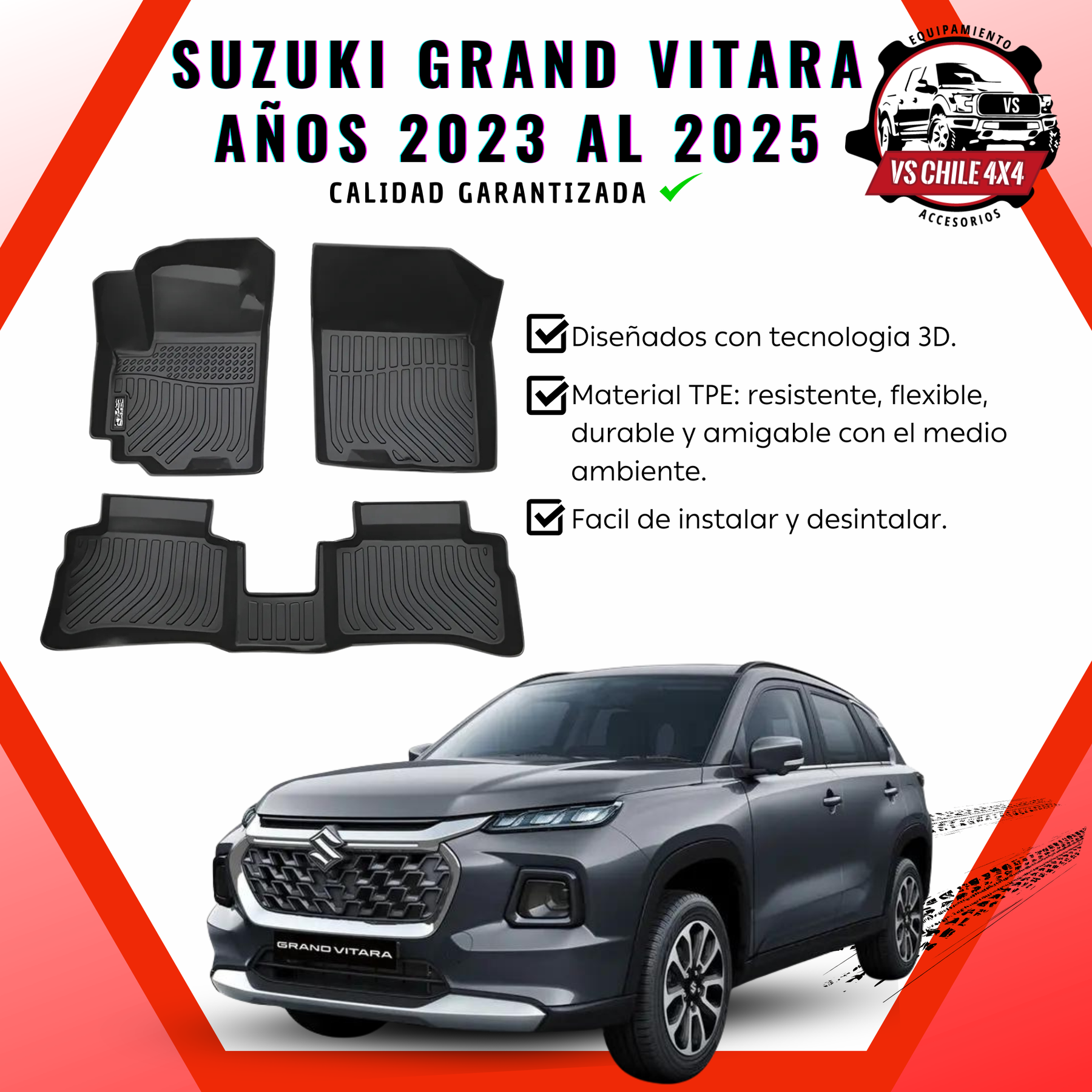 (PREVENTA) Pisos Calce Perfecto Suzuki Grand Vitara (2023 - 2025)