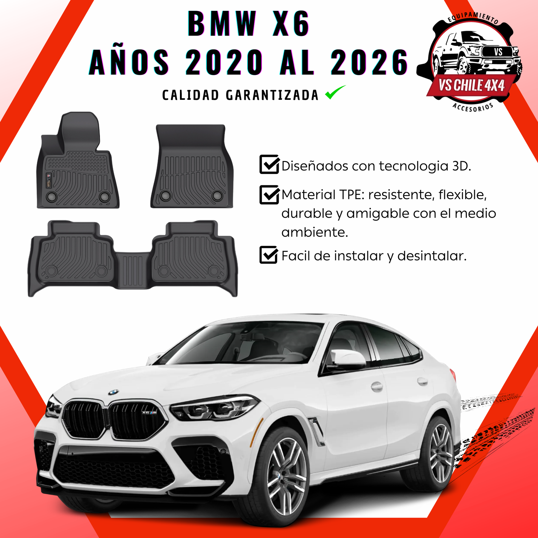 Pisos Calce Perfecto BMW X6 (2020 - 2026)