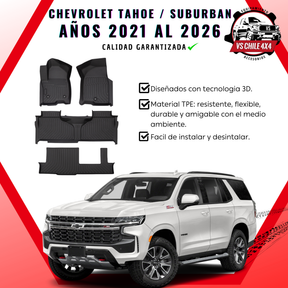 Pisos Calce Perfecto Chevrolet Tahoe / SUBURBAN años 2021 - 2026