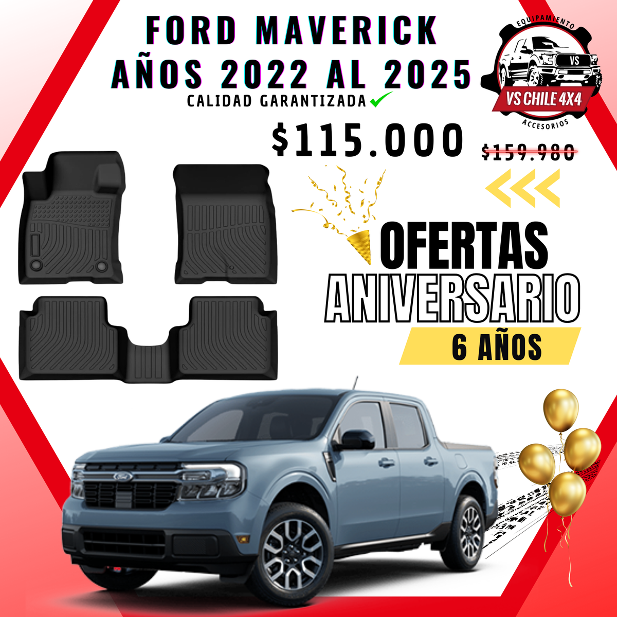 Pisos Calce Perfecto Ford Maverick (2022 - 2025)