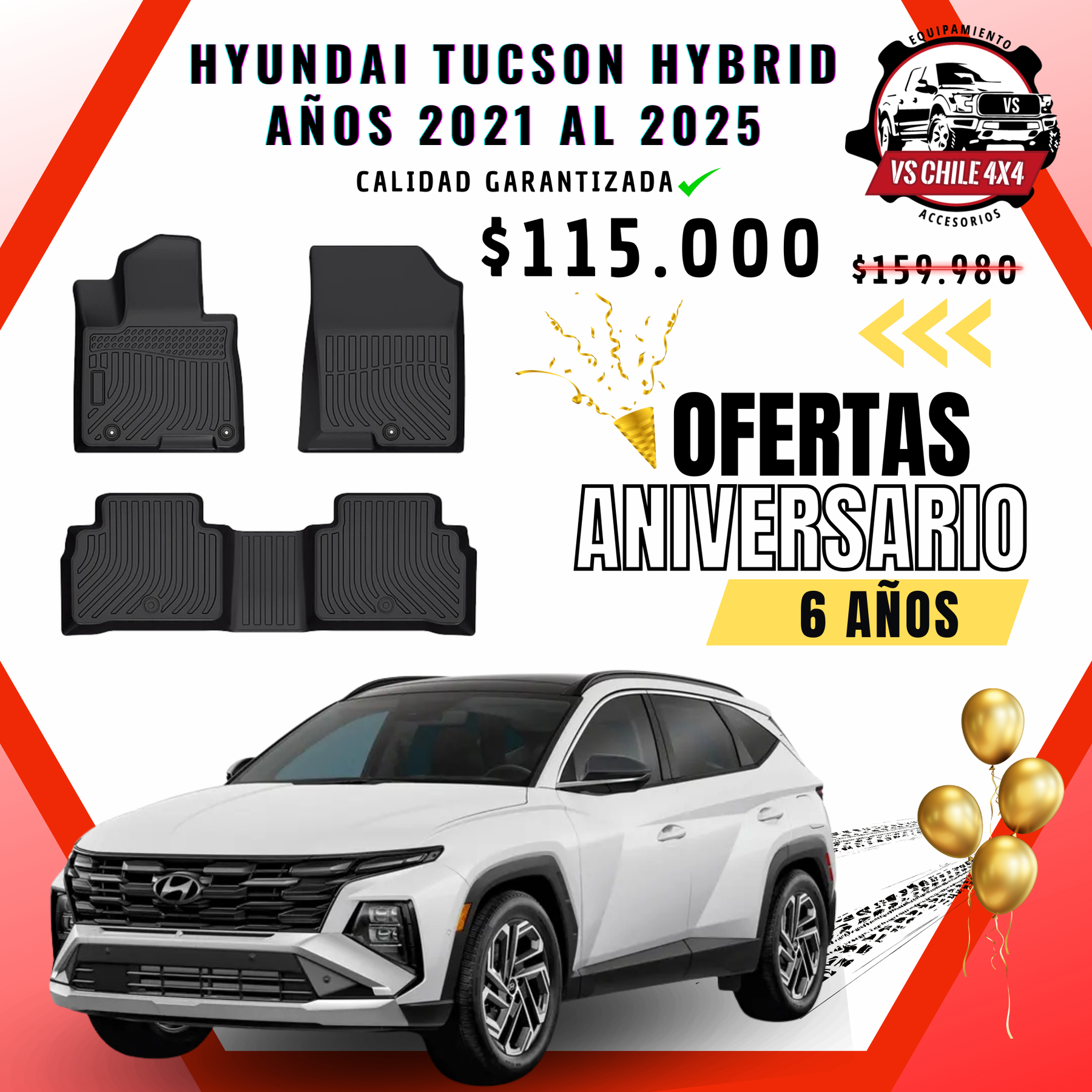 Pisos Calce Perfecto Hyundai Tucson Híbrida 2021 al 2025
