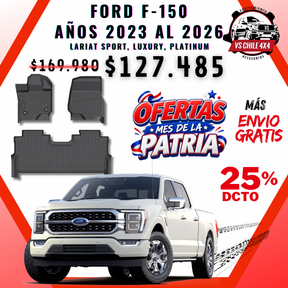Pisos Calce Perfecto Ford F150 2023 al 2026 (LARIAT SPORT, LUXURY, PLATINUM)
