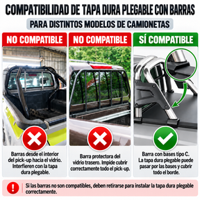 TAPA PLEGABLE RÍGIDA PARA FORD F-150 (Años 2015 al 2026)