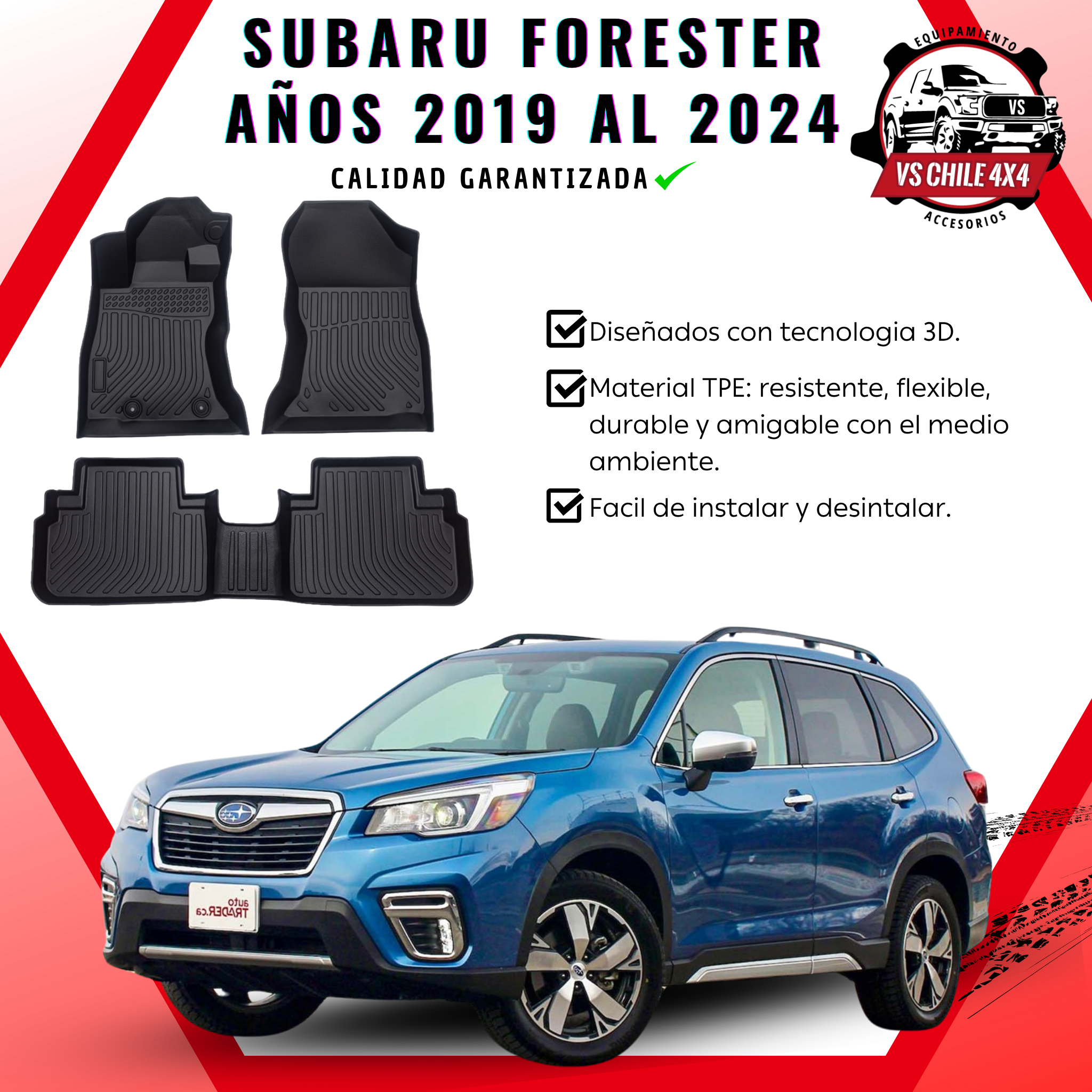 Pisos Calce Perfecto Subaru Forester Años 2019 Al 2024