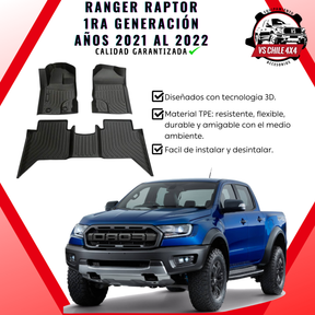 Pisos Calce Perfecto Ford Ranger Raptor 1ra Generacion