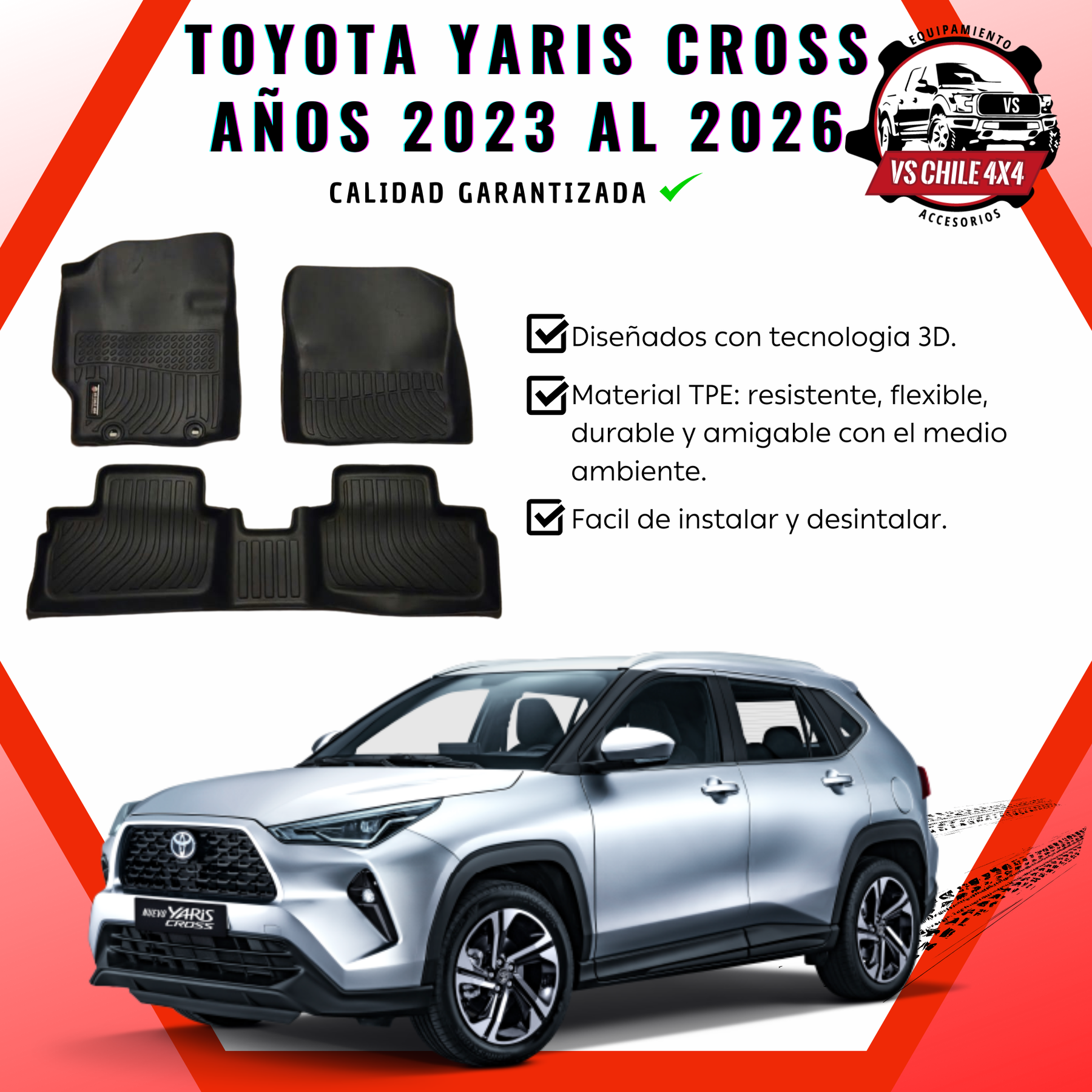 Pisos Calce Perfecto Toyota Yaris Cross (2023 - 2026)