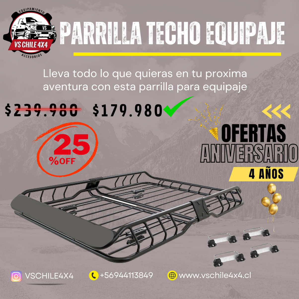 Parrilla Techo Equipaje universal