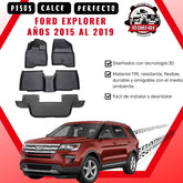 Pisos Calce Perfecto FORD EXPLORER años 2015 al 2019