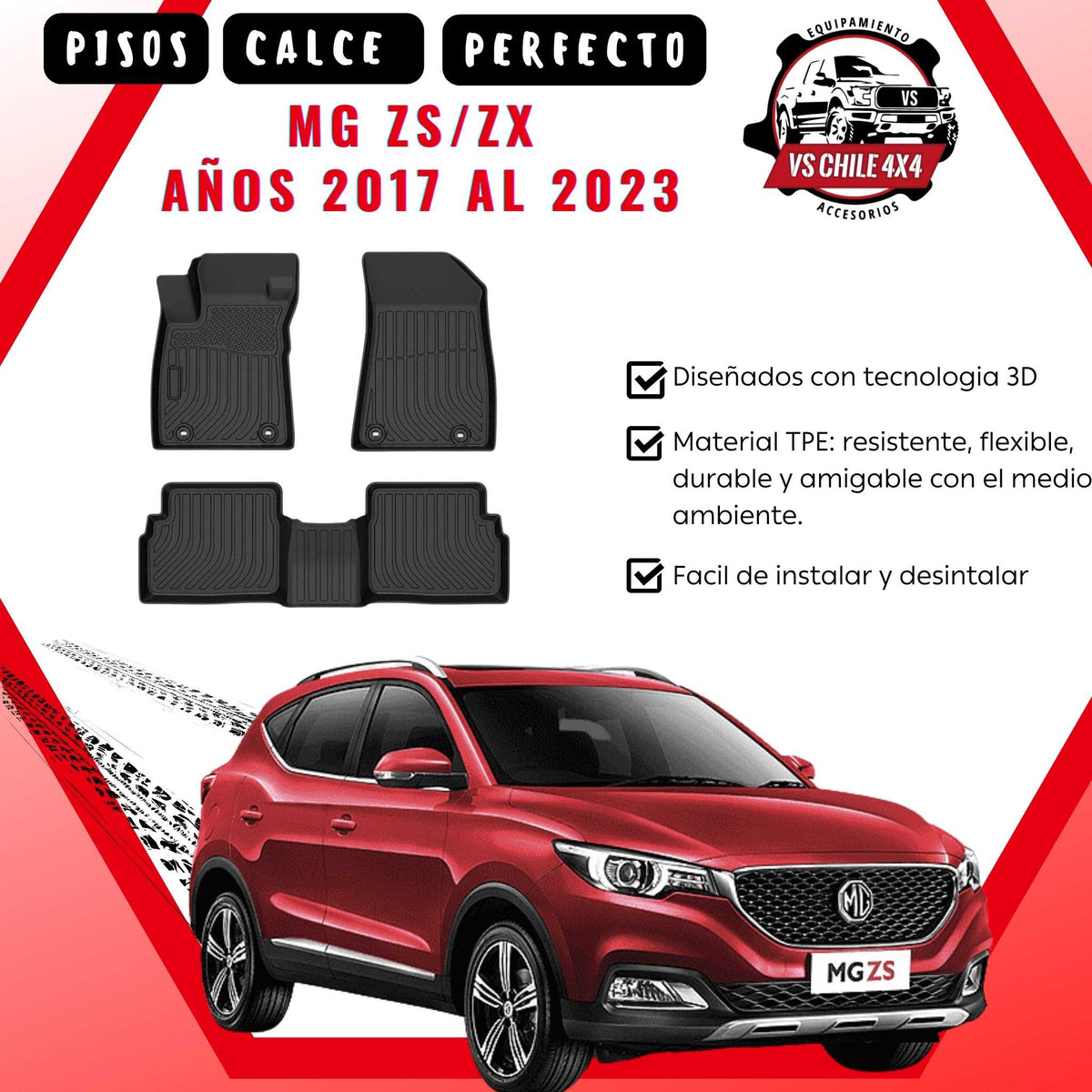 Pisos Calce Perfecto MG ZS / MG ZX años 2017 al 2023