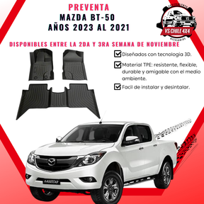 (PREVENTA) Pisos Calce Perfecto Mazda BT-50 años 2013 al 2021