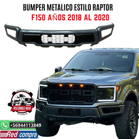 BUMPER / PARACHOQUE METÁLICO ESTILO RAPTOR F150 AÑOS 2018 AL 2020