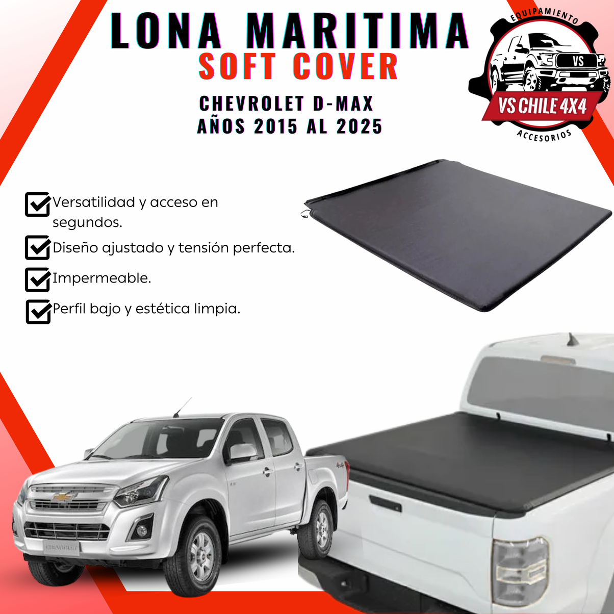 LONA MARÍTIMA PARA CHEVROLET D-MAX (Años 2015 al 2025)