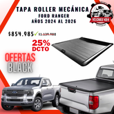 Tapa Roller Mecánica Ford Ranger 2024 - 2026 Ranger Raptor 2da Generacion