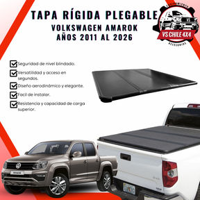 Tapa Tri Fold Plegable Rígida Volkswagen Amarok 2011 - 2025