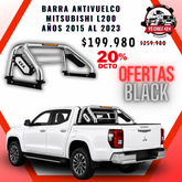 Barra Antivuelco Cromada Mitsubishi L200 2015-2023 con LED