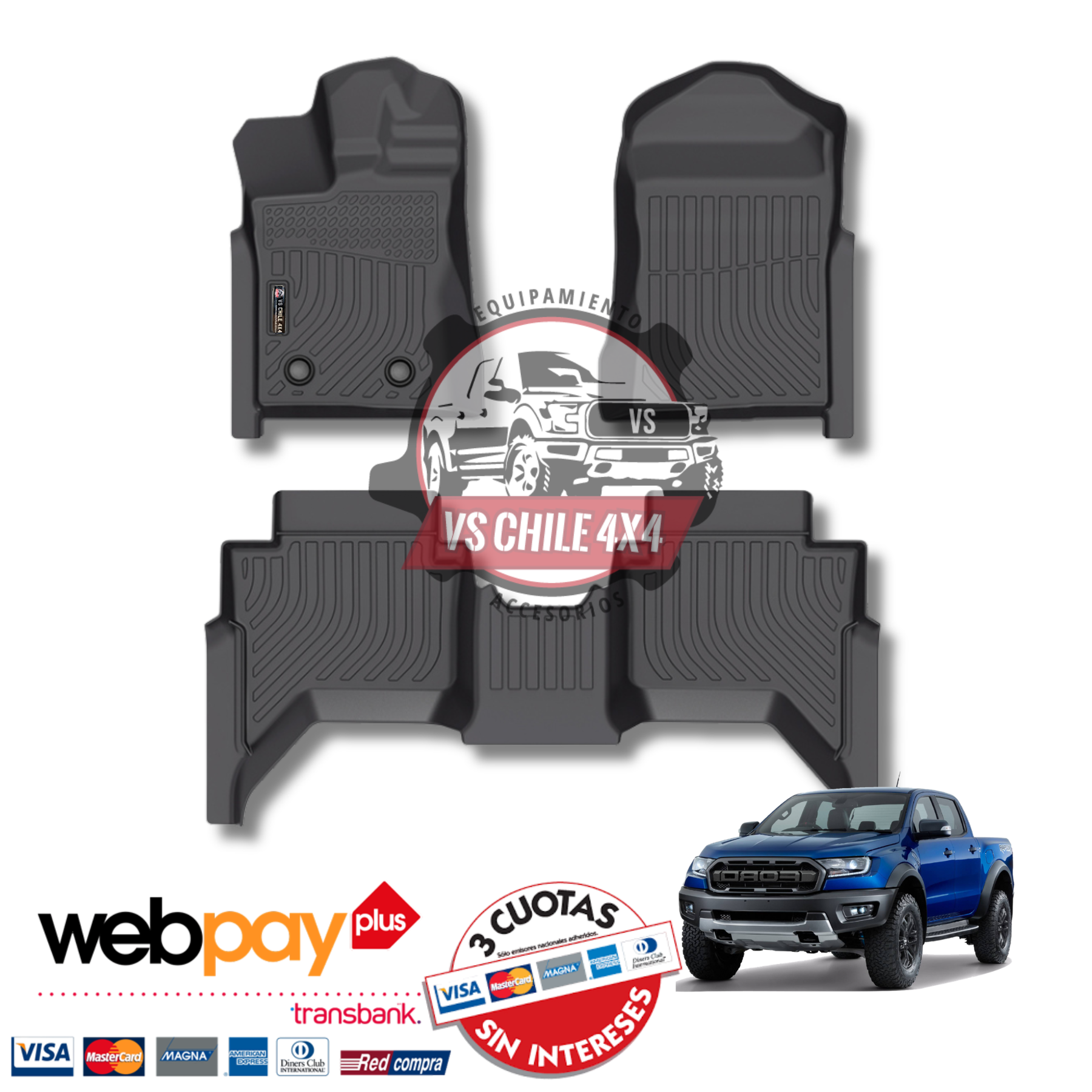 Pisos Calce Perfecto Ford Ranger Raptor 1ra Generacion