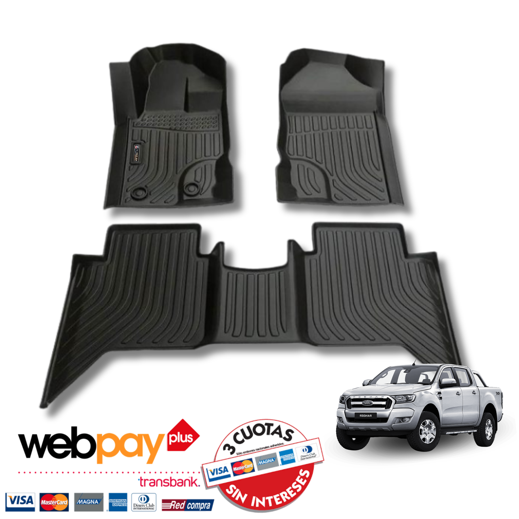 Pisos Calce Perfecto Ford Ranger años 2013 al 2019