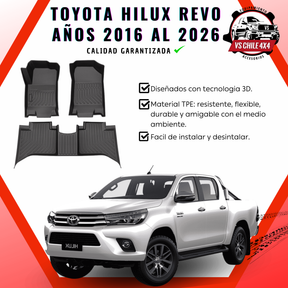 Pisos Calce Perfecto Toyota Hilux años 2016 - 2026