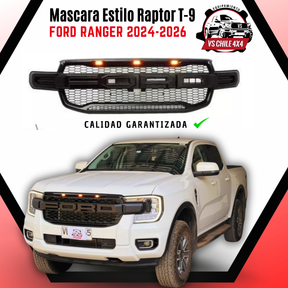 Máscara Estilo Raptor para Ford Ranger 2024–2026 | Luces LED y Ajuste Preciso
