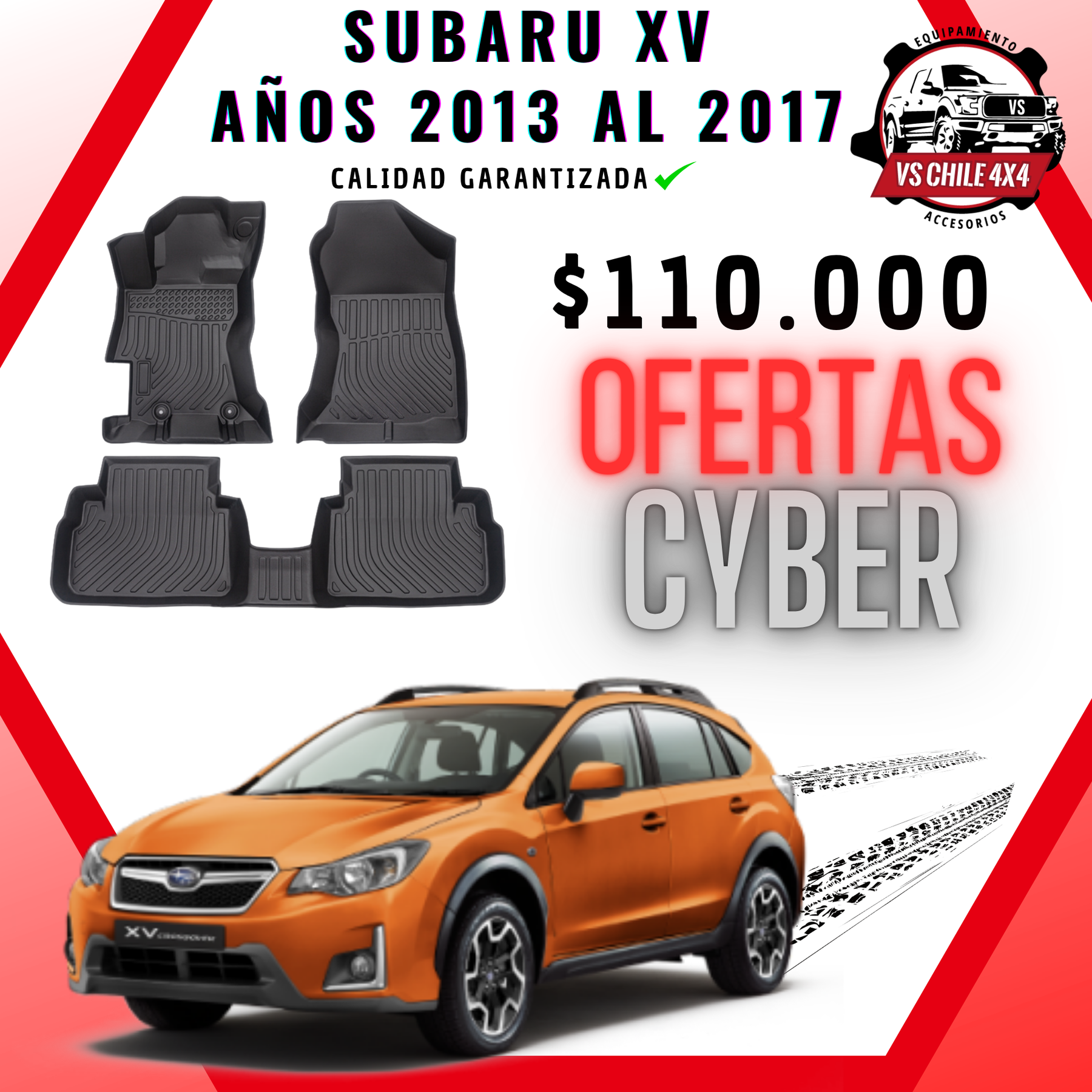 Pisos Calce Perfecto Subaru XV 2013 al 2017