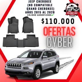 Pisos Calce Perfecto JEEP CHEROKEE años 2015 al 2020 NO COMPATIBLE PARA GRAND CHEROKEE