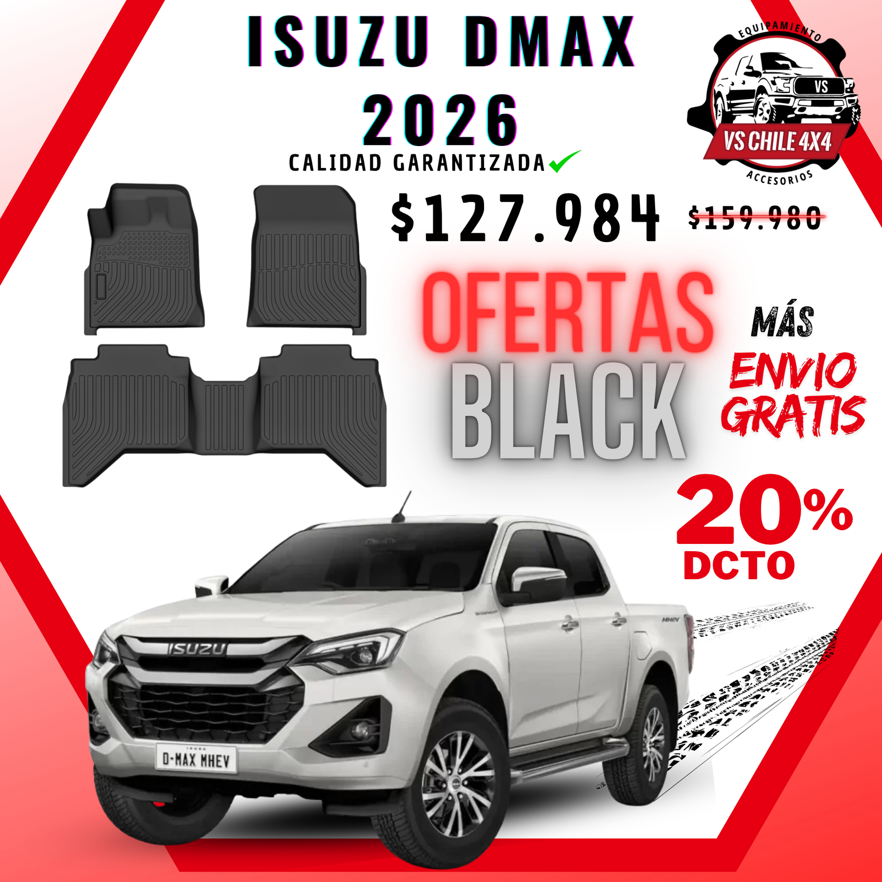 Pisos Calce Perfecto Isuzu DMAX (2026)
