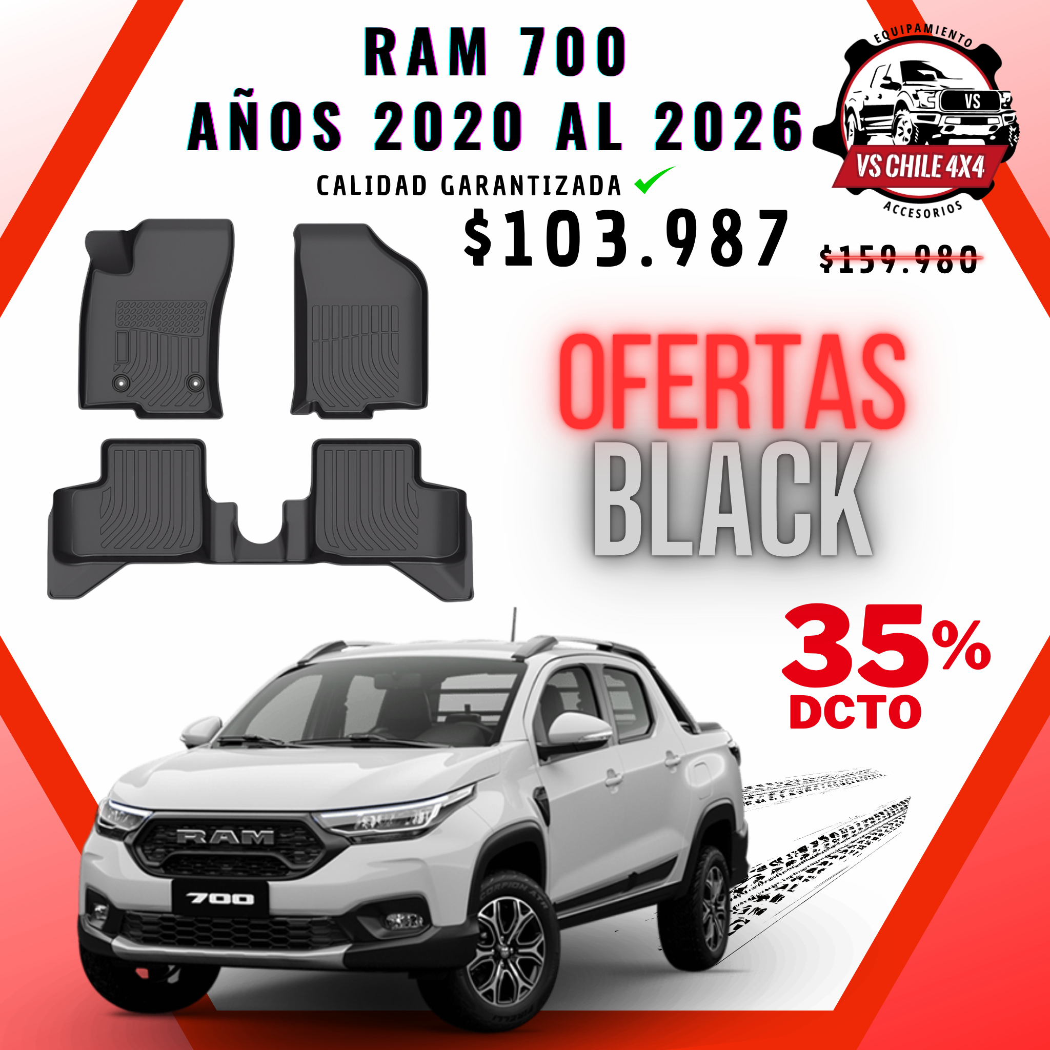 Pisos Calce Perfecto RAM 700 años 2020 al 2026