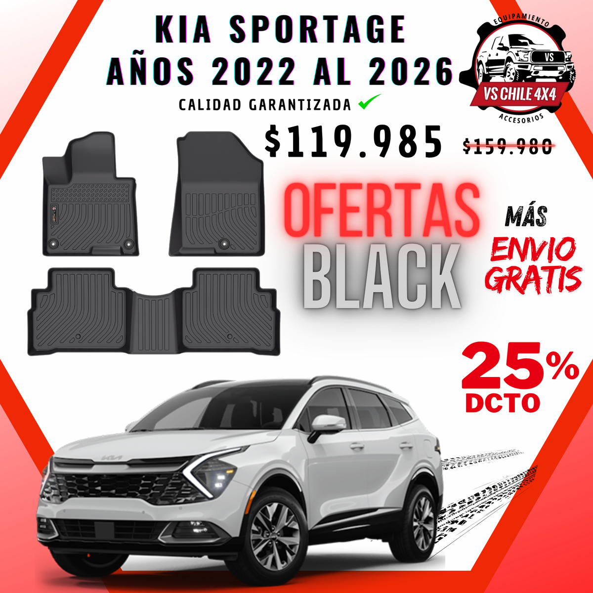 Pisos Calce Perfecto Kia Sportage (2022 - 2026)