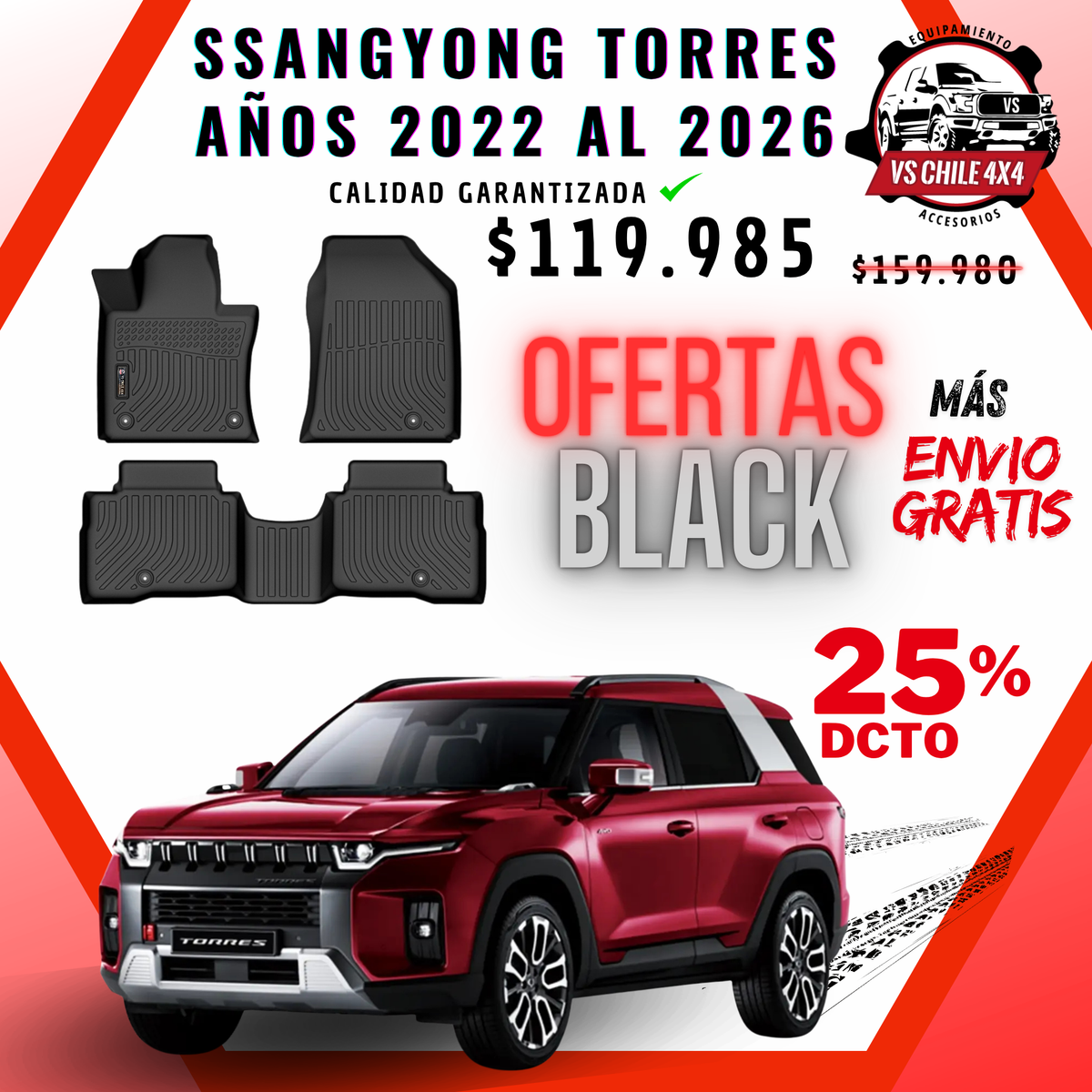 Pisos Calce Perfecto Ssangyong Torres (2022 - 2026)
