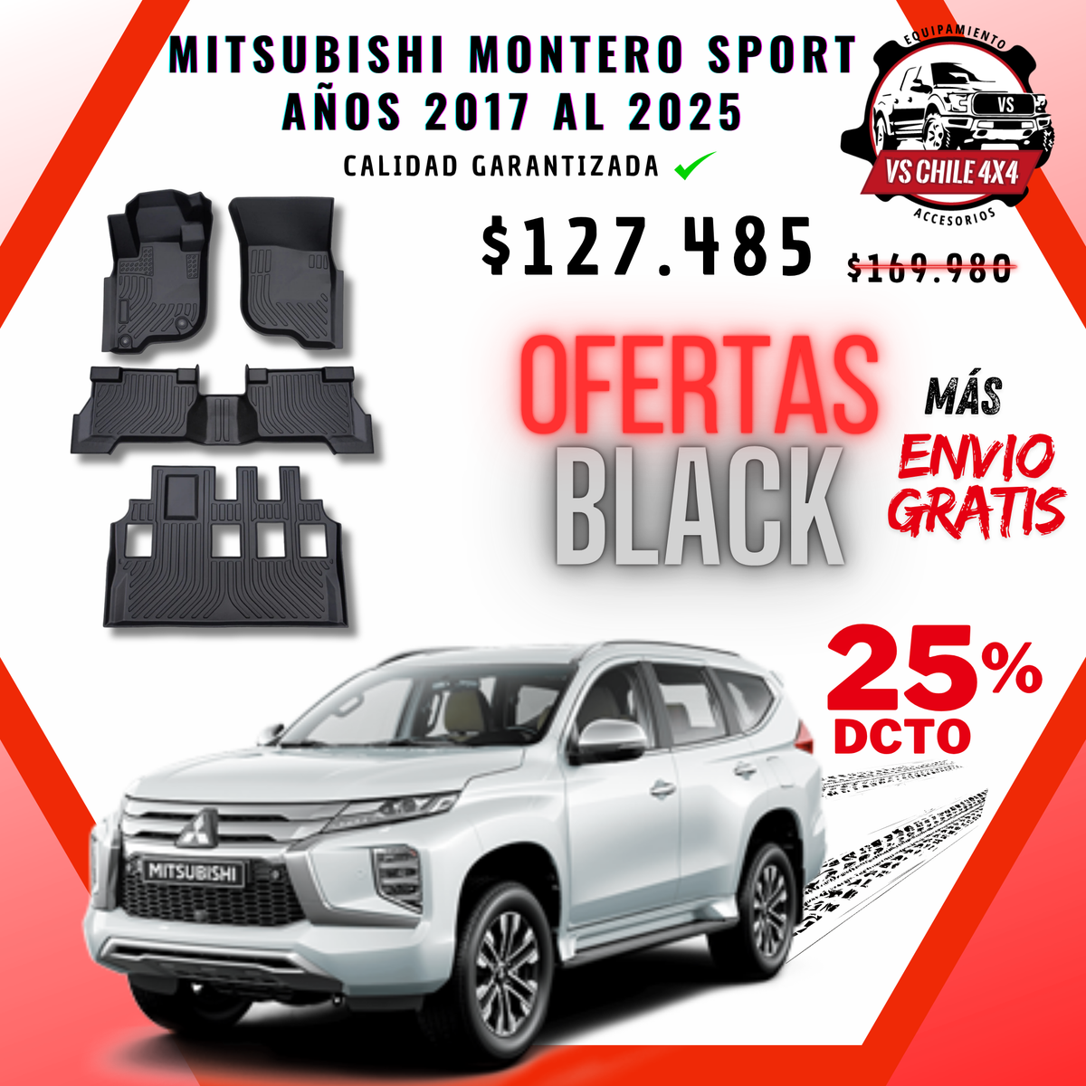 Pisos Calce Perfecto Mitsubishi Montero Sport (2017 - 2025)