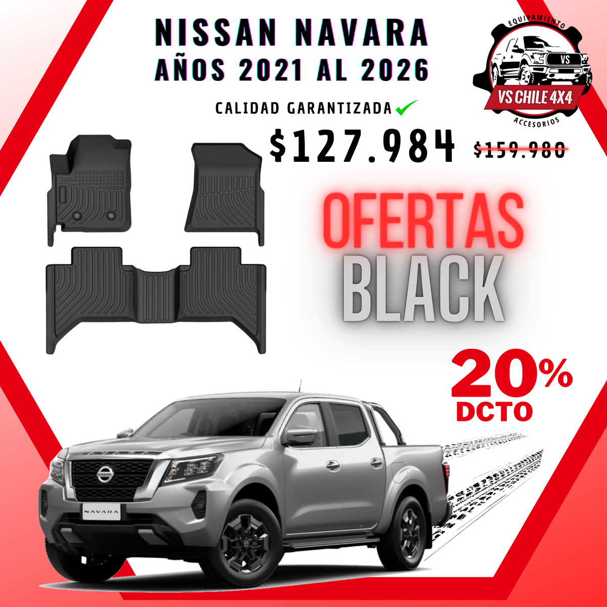 Pisos Calce Perfecto NISSAN NAVARA años 2021 al 2026