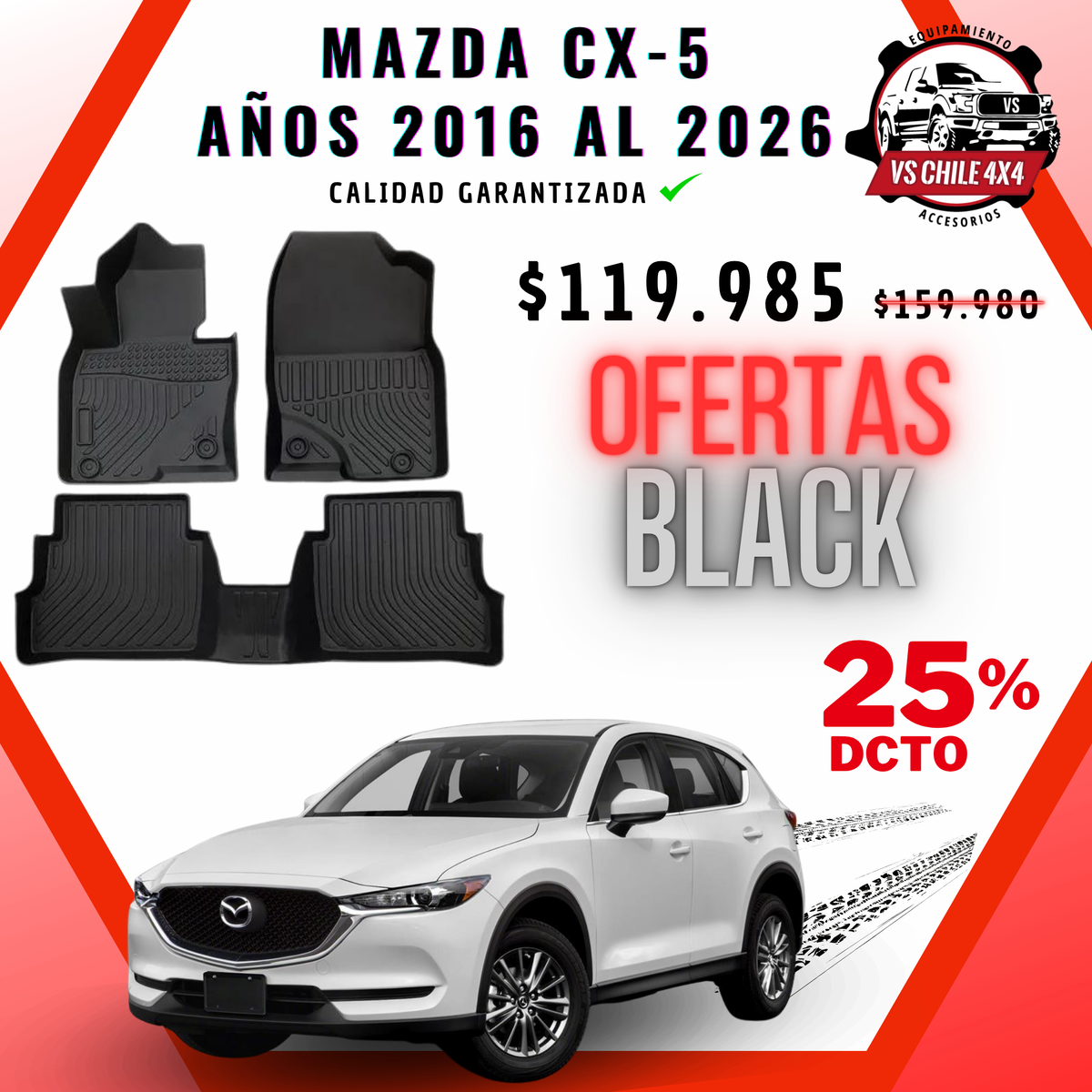 Pisos Calce Perfecto Mazda CX-5 / CX5 (2016 - 2026)