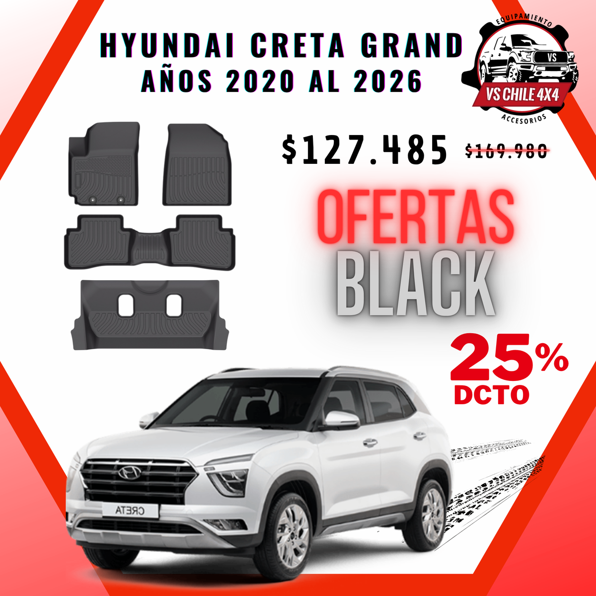 Pisos Calce Perfecto Hyundai Creta Grand 2020 al 2026