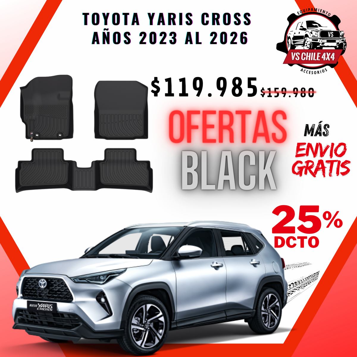 Pisos Calce Perfecto Toyota Yaris Cross (2023 - 2026)