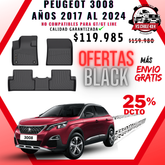 Pisos Calce Perfecto PEUGEOT 3008 años 2017 al 2024 NO COMPATIBLE PARA GT / GTLINE