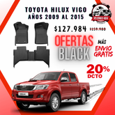 PISOS CALCE PERFECTO TOYOTA HILUX VIGO 2009 AL 2015