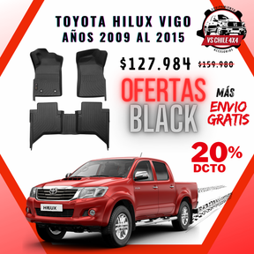 PISOS CALCE PERFECTO TOYOTA HILUX VIGO 2009 AL 2015
