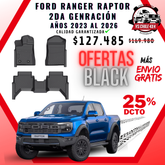 Pisos Calce Perfecto Ford Ranger Raptor 2da Gen (2023 - 2026)
