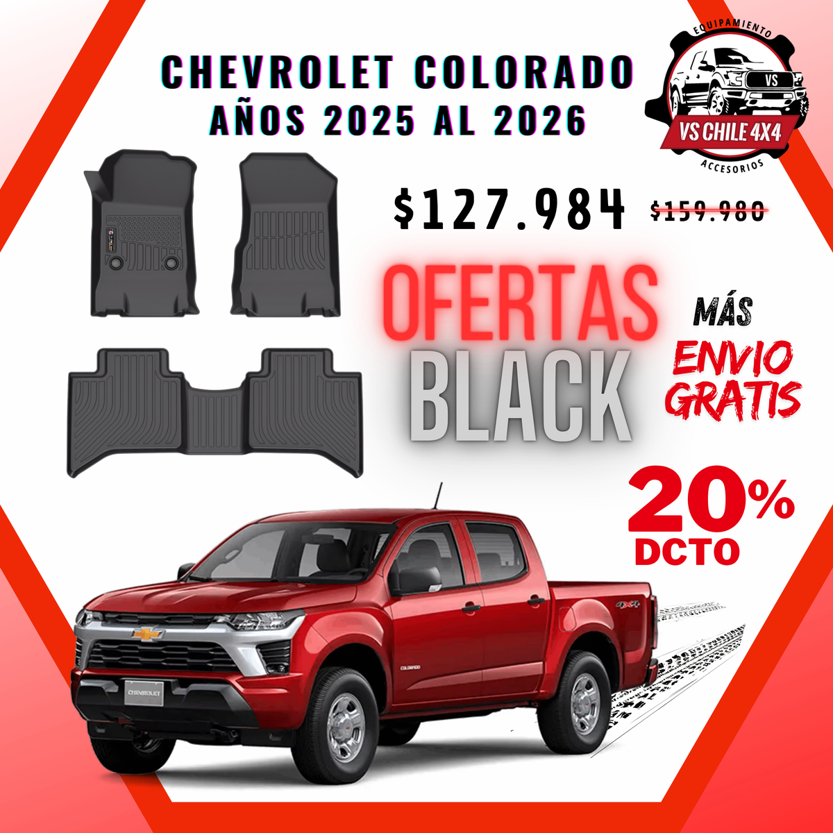 Pisos Calce Perfecto CHEVROLET COLORADO (2025 al 2026)