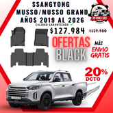 Pisos Calce Perfecto SsangYong Musso / Musso Grand 2019 al 2026