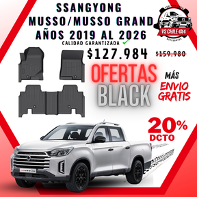 Pisos Calce Perfecto SsangYong Musso / Musso Grand 2019 al 2026