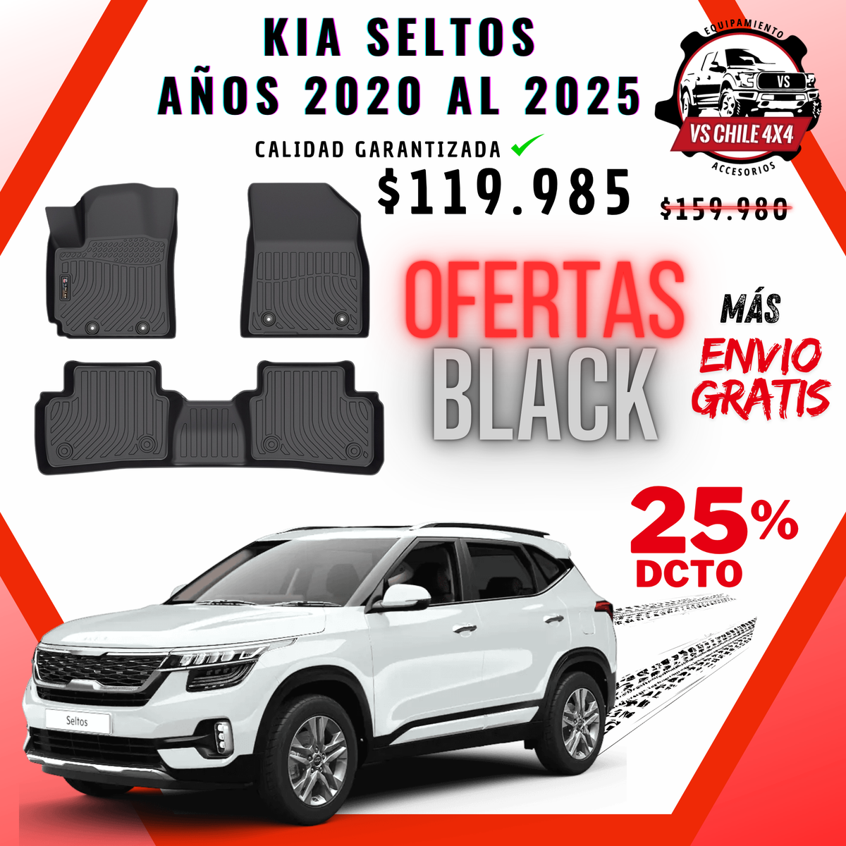 Pisos Calce Perfecto Kia Seltos (2020 - 2025)