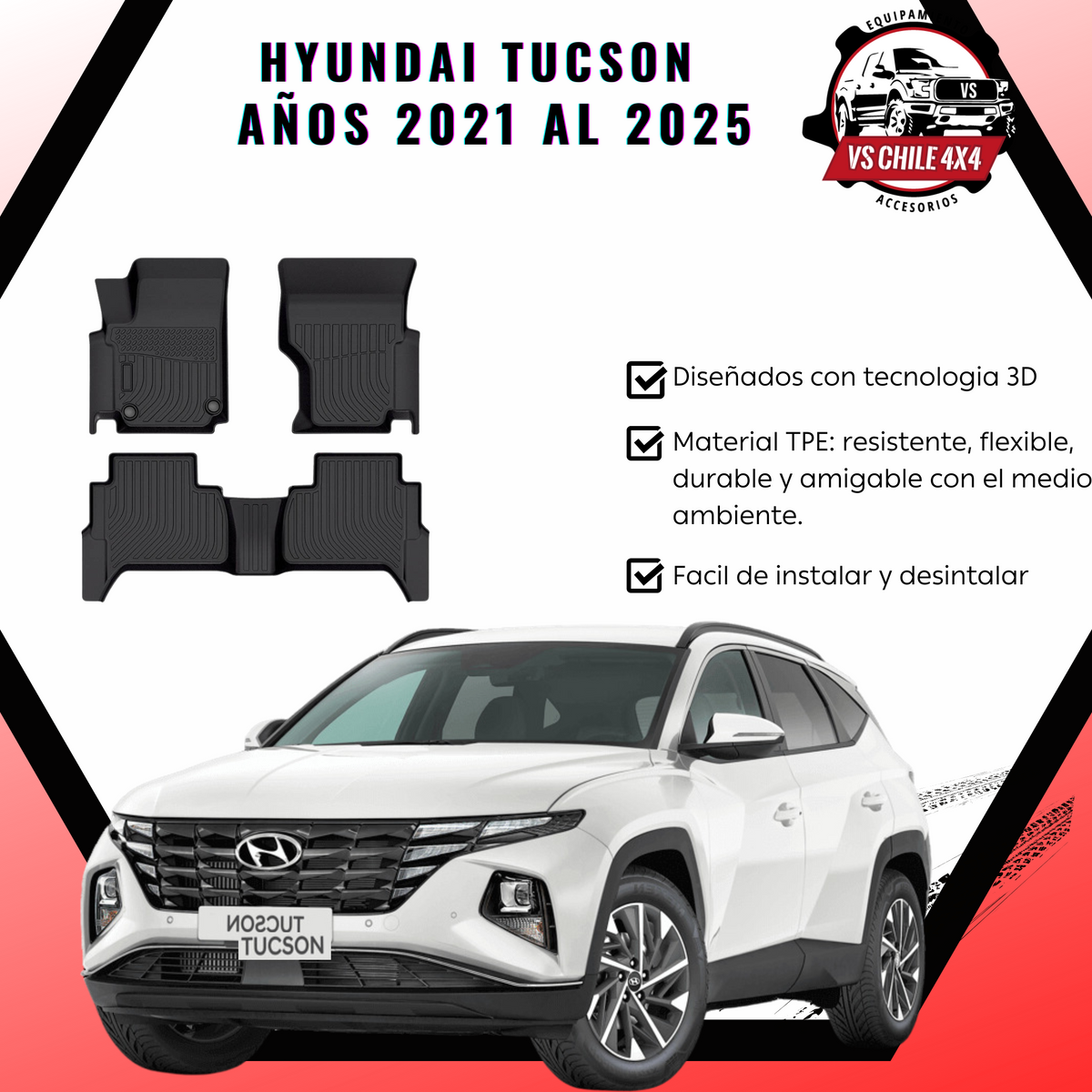 Pisos Calce Perfecto Hyundai Tucson 2021 al 2025