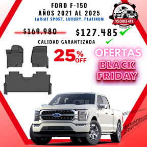 Pisos Calce Perfecto Ford F150 2021 al 2025 (LARIAT SPORT, LUXURY, PLATINUM)