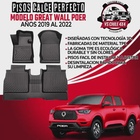 (PREVENTA) Pisos calce perfecto Great Wall Poer Transmisión Mecánica AÑOS 2019 AL 2024